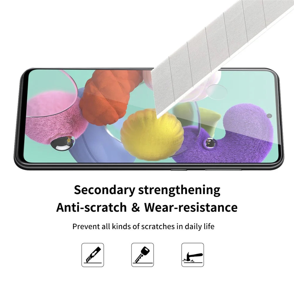 ENKAY HAT PRINCE Full Glue Full Size 0.26mm 9H 2.5D Tempered Glass Screen Protector for Samsung Galaxy A51 - 5