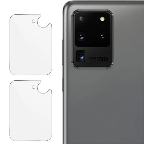 IMAK 2Pcs/Pack High Definition Tempered Glass Camera Lens Protector for Samsung Galaxy S20 Ultra 5G - 1