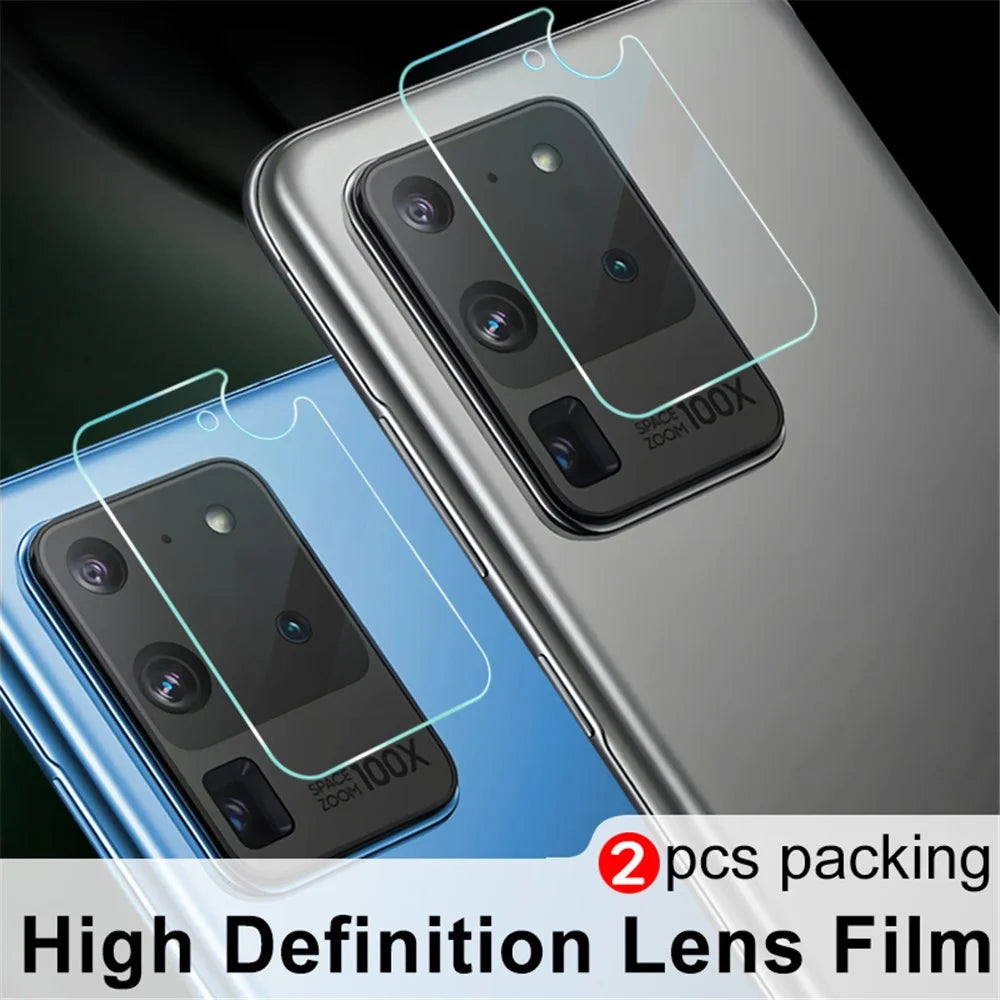 IMAK 2Pcs/Pack High Definition Tempered Glass Camera Lens Protector for Samsung Galaxy S20 Ultra 5G - 3