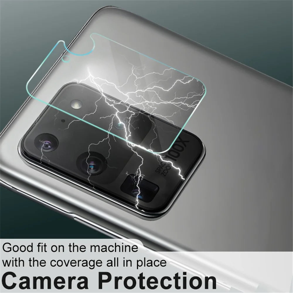 IMAK 2Pcs/Pack High Definition Tempered Glass Camera Lens Protector for Samsung Galaxy S20 Ultra 5G - 4