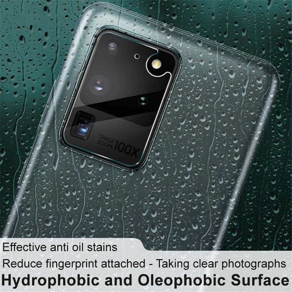 IMAK 2Pcs/Pack High Definition Tempered Glass Camera Lens Protector for Samsung Galaxy S20 Ultra 5G - 5