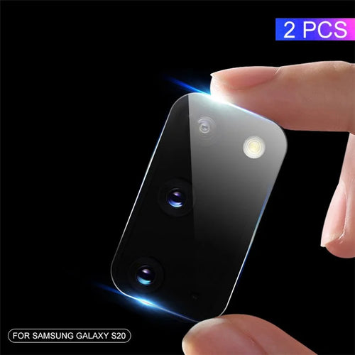 MOCOLO 2PCS/Pack Tempered Glass Camera Lens Protector for Samsung Galaxy S20, 9H Hardness HD Clear Camera Lens Cover Protection Film - 1