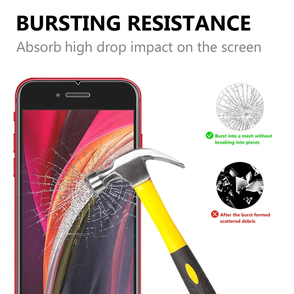 For iPhone 7 / 8 / SE (2020) / SE (2022) 4.7 inch 2.5D Arc Edge 9H Hardness Anti-explosion Dustproof Tempered Glass Screen Film - 2