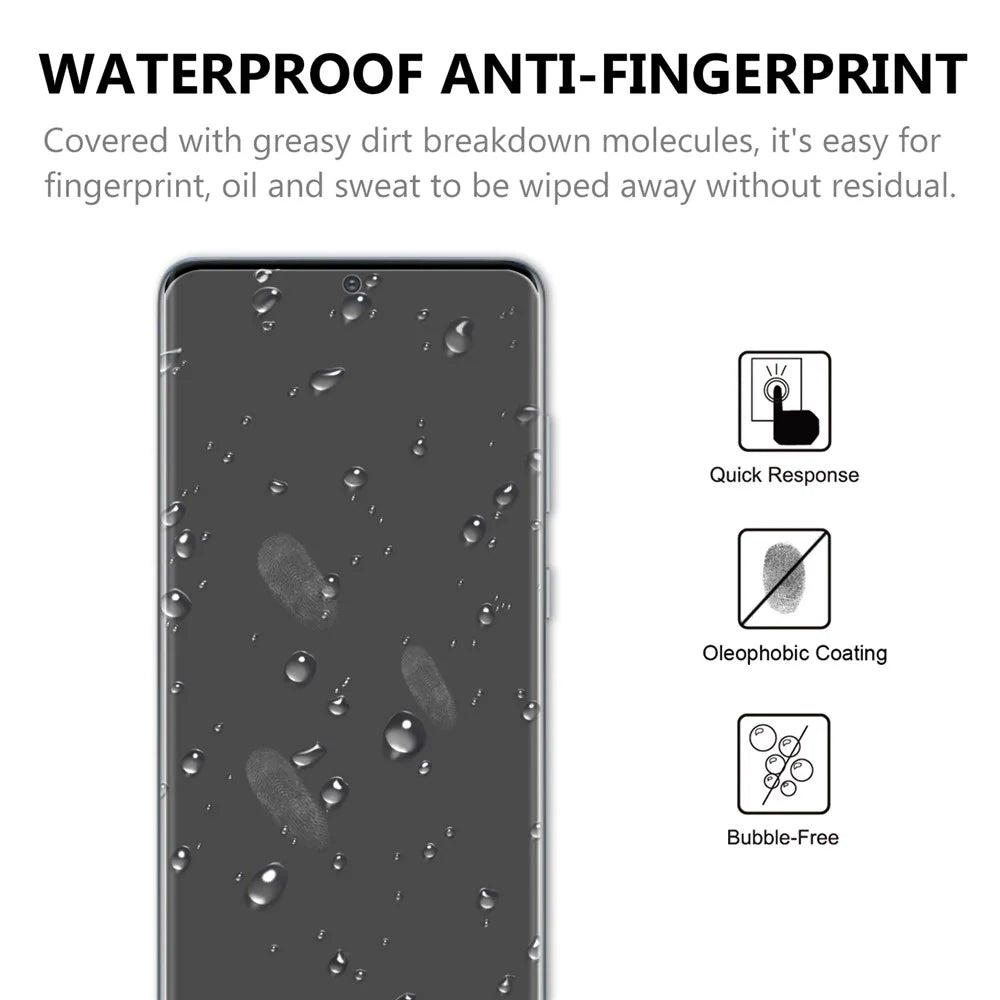 Ultra Clear 3D Tempered Glass Full Screen Protector Film for Samsung Galaxy S20 Plus - 4