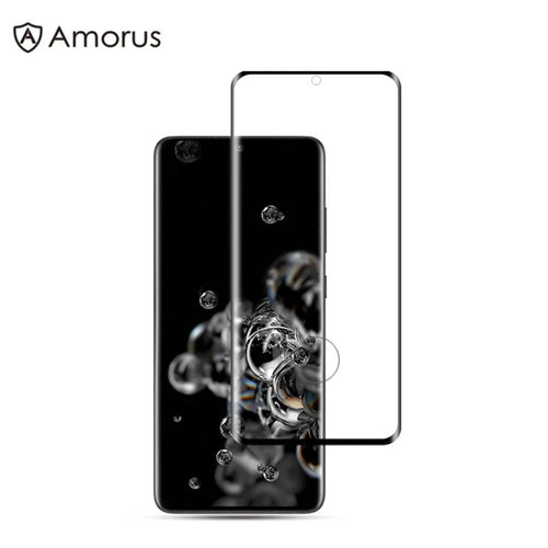 AMORUS for Samsung Galaxy S20 Ultra [3D Curved Full Cover] Tempered Glass Screen Protector Film - 1