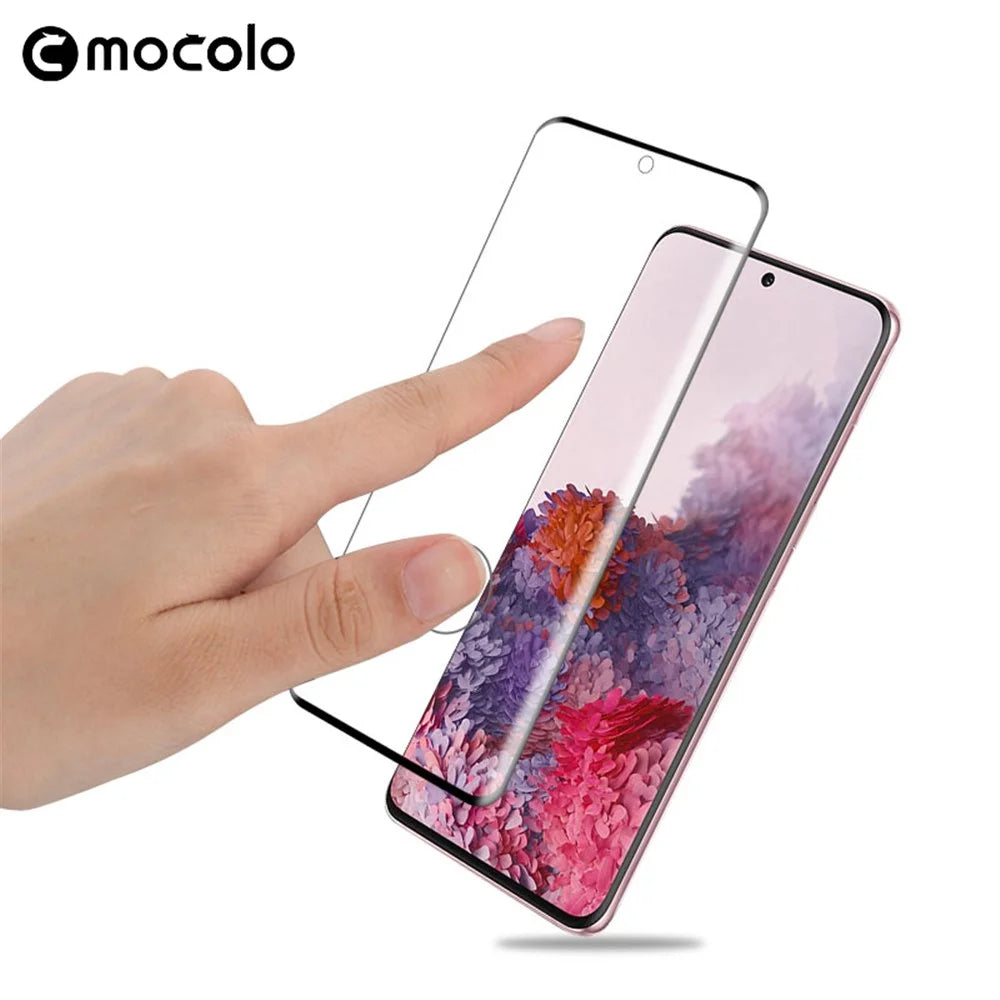 MOCOLO 3D Full Screen Curved Tempered Glass Screen Protector Film for Samsung Galaxy S20 4G/S20 5G - 5