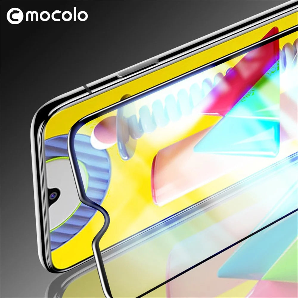 MOCOLO Silk Print HD Tempered Glass Full Glue Full Coverage Screen Film for Samsung Galaxy A20 / A30 / A50 / M30 / M30s / A30s / M31 / M21 - 1