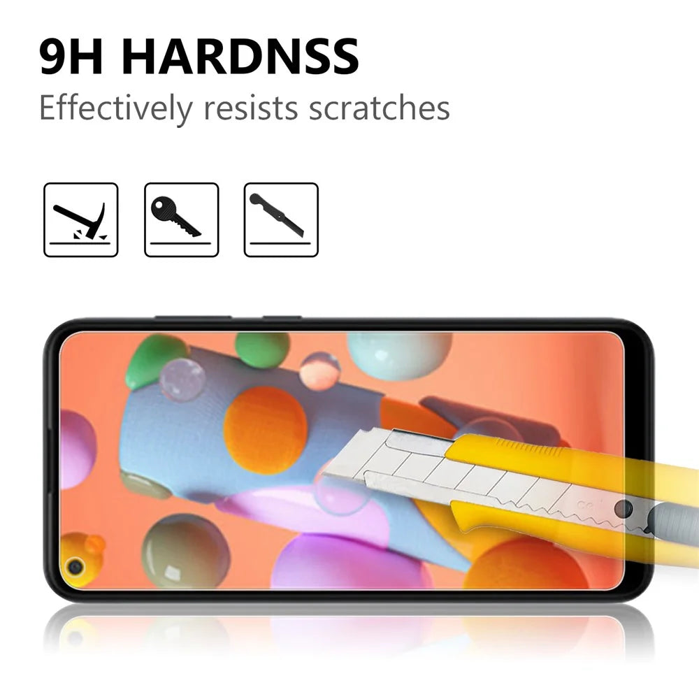 2.5D 9H Arc Edge Ultra Clear Tempered Glass Screen Protector Film for Samsung Galaxy A11/M11 - 3
