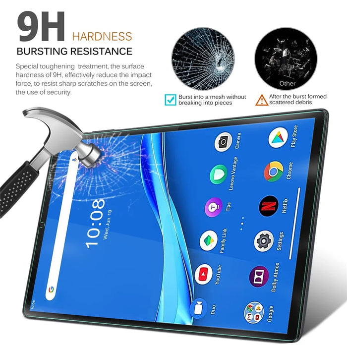 Anti-explosion Anti-scratch Dustproof Straight Edge 9H Tempered Glass Screen Protector Film for Lenovo Tab M10 Plus/Tab K10 - 2