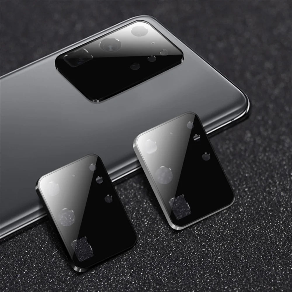 Metal + Tempered Glass Camera Lens Ring Protector for Samsung Galaxy S20 Ultra - 3