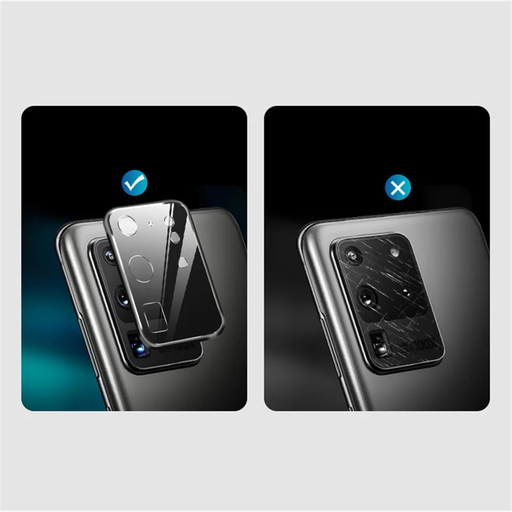 Metal + Tempered Glass Camera Lens Ring Protector for Samsung Galaxy S20 Ultra - 5