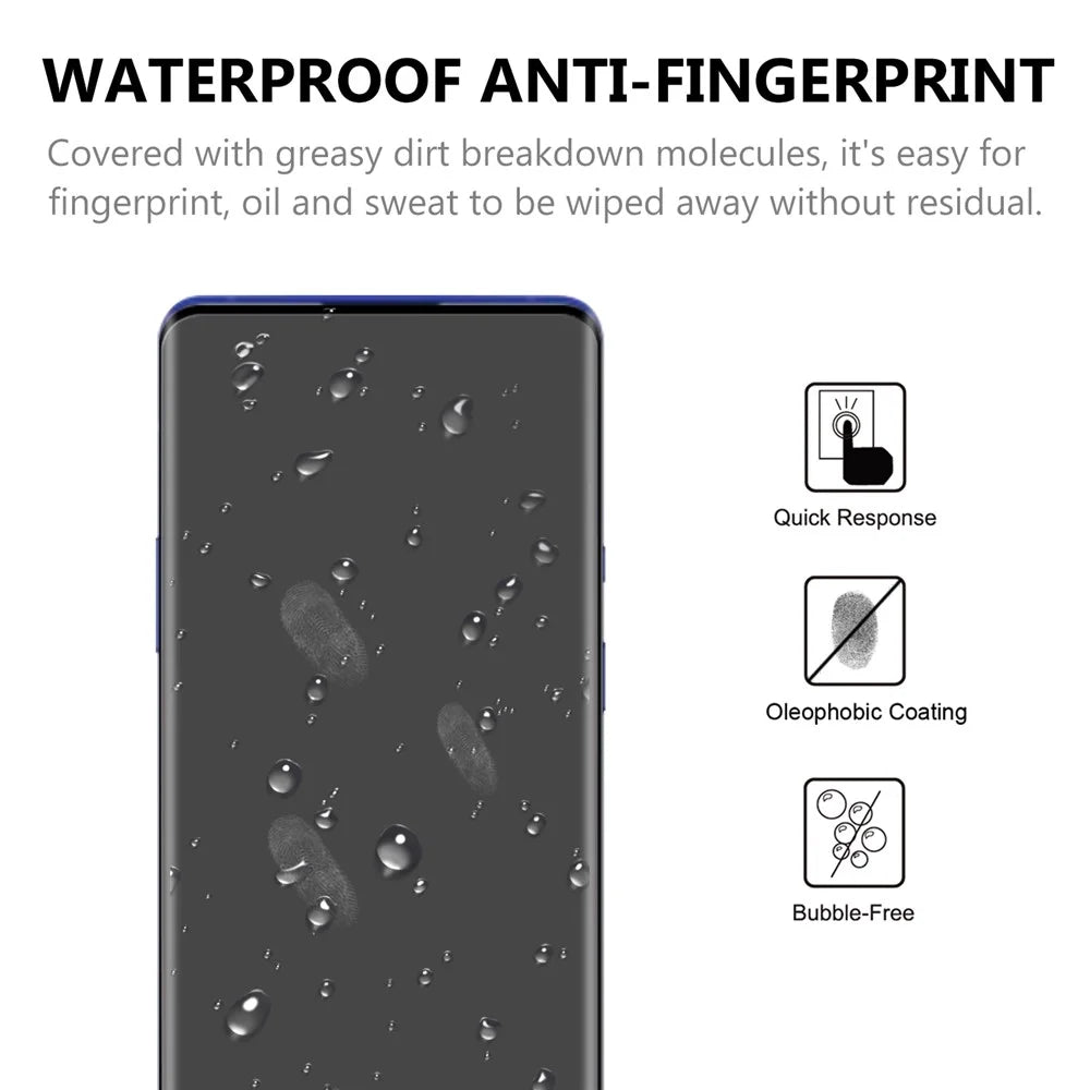 For OnePlus 8 Pro Ultra Clear Anti-shock AGC Tempered Glass Full Screen Protector Guard Screen Film - 4