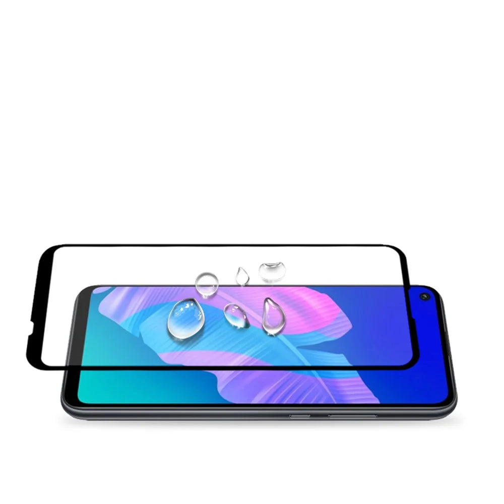 AMORUS Silk Printing Anti-explosion Tempered Glass Full Screen Film [Full Glue] for Huawei P40 lite E / Y7p / Honor 9C - 4