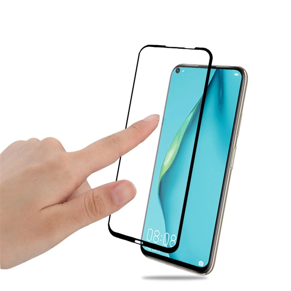 AMORUS Silk Printing Anti-explosion Tempered Glass Full Screen Film [Full Glue] for Huawei P40 lite / Nova 7i / Nova 6 SE - 4