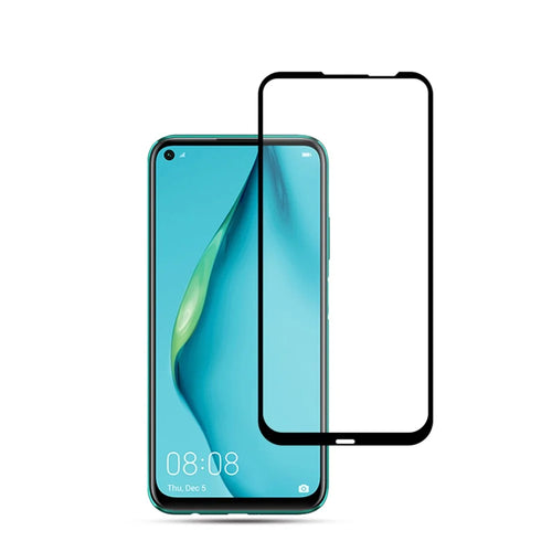 MOCOLO for Huawei P40 lite/Nova 7i/Nova 6 SE [Full Glue] Silk Printing Tempered Glass Full Screen Protector Film - Black - 1