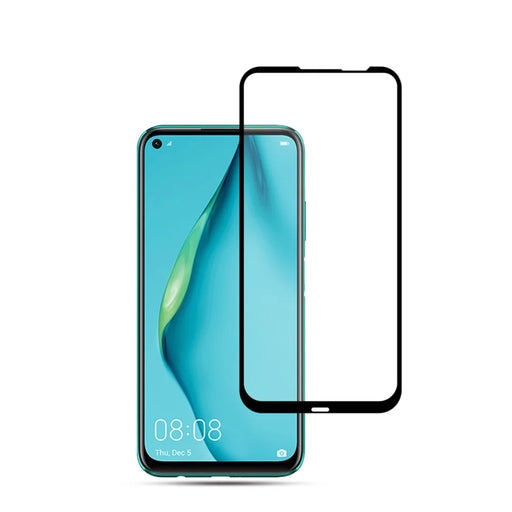 MOCOLO for Huawei P40 lite/Nova 7i/Nova 6 SE [Full Glue] Silk Printing Tempered Glass Full Screen Protector Film - Black - 1