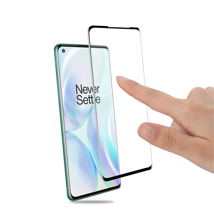 MOCOLO 3D Curved Full Coverage Tempered Glass Screen Protector for OnePlus 8 Full Glue - Black - 4