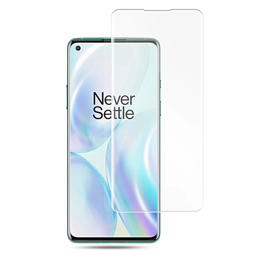 MOCOLO Liquid UV Tempered Glass Screen Protector for OnePlus 8, Full Edge 3D Curved Full Glue Film Anti-Scratch HD Clear - 1