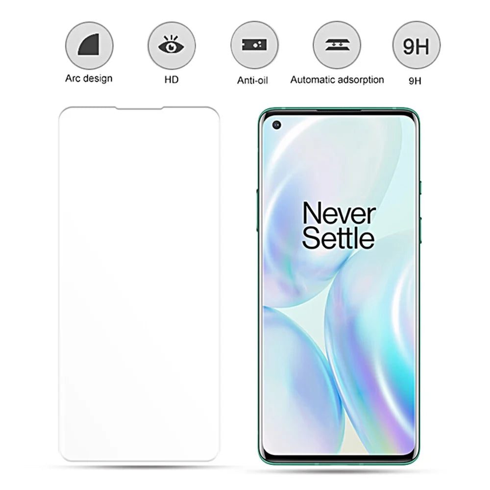 MOCOLO Liquid UV Tempered Glass Screen Protector for OnePlus 8, Full Edge 3D Curved Full Glue Film Anti-Scratch HD Clear - 7