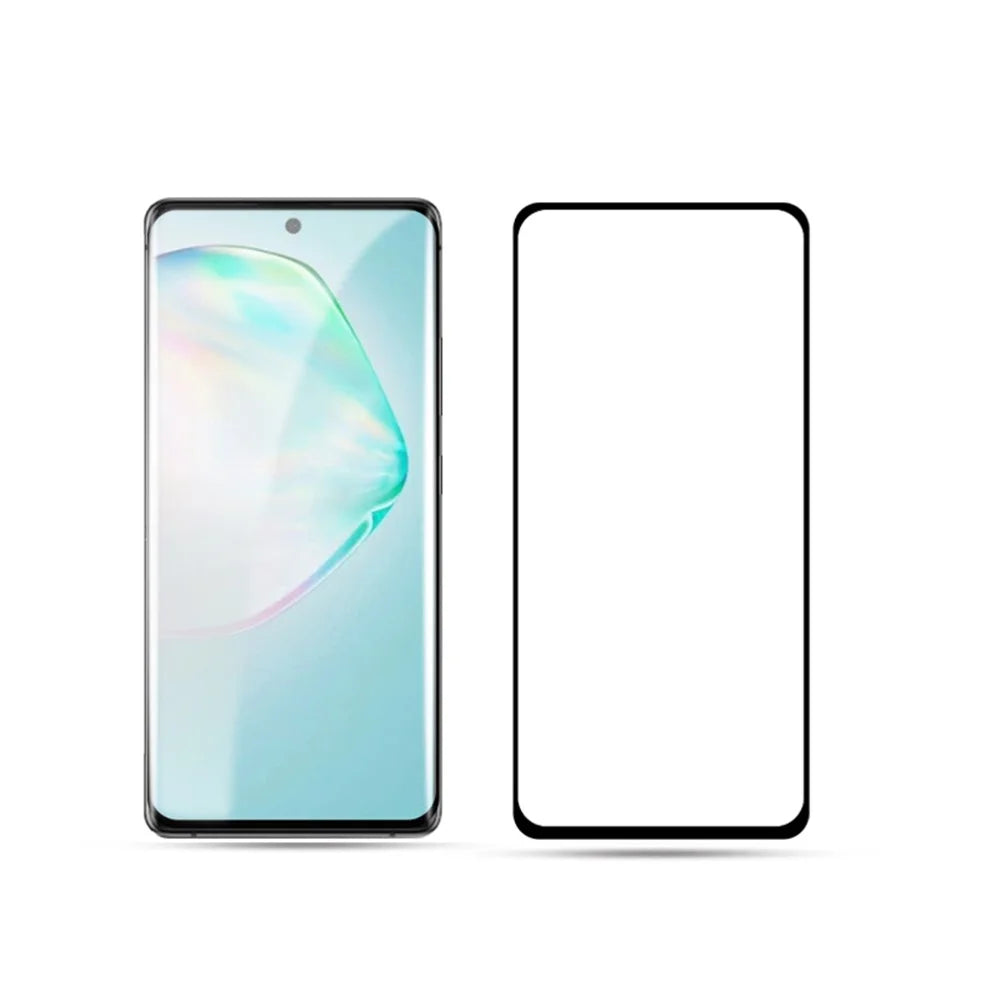 AMORUS Full Glue Full Cover Silk Printing Protective Tempered Glass  Screen Film for Samsung Galaxy A91 / S10 Lite - Black - 2