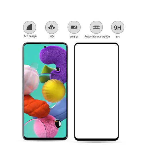 MOCOLO for Samsung Galaxy A51 SM-A515 3D Curved Side Glue Tempered Glass Full Screen Protector Film - Black - 2