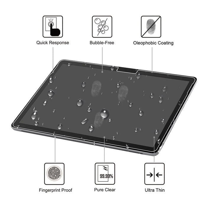 Tempered Glass Screen Protector Guard Film Straight Edge for Microsoft Surface Go 2 - 2