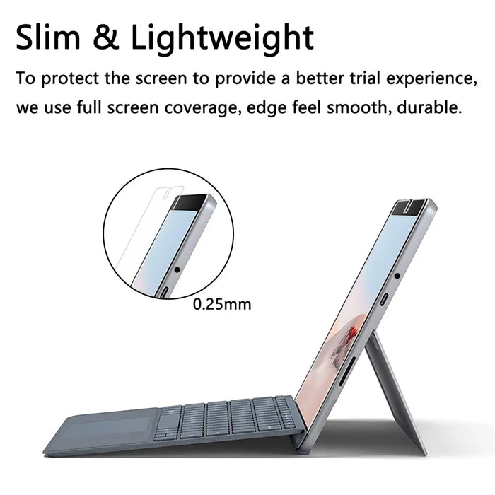 Tempered Glass Screen Protector Guard Film Straight Edge for Microsoft Surface Go 2 - 4
