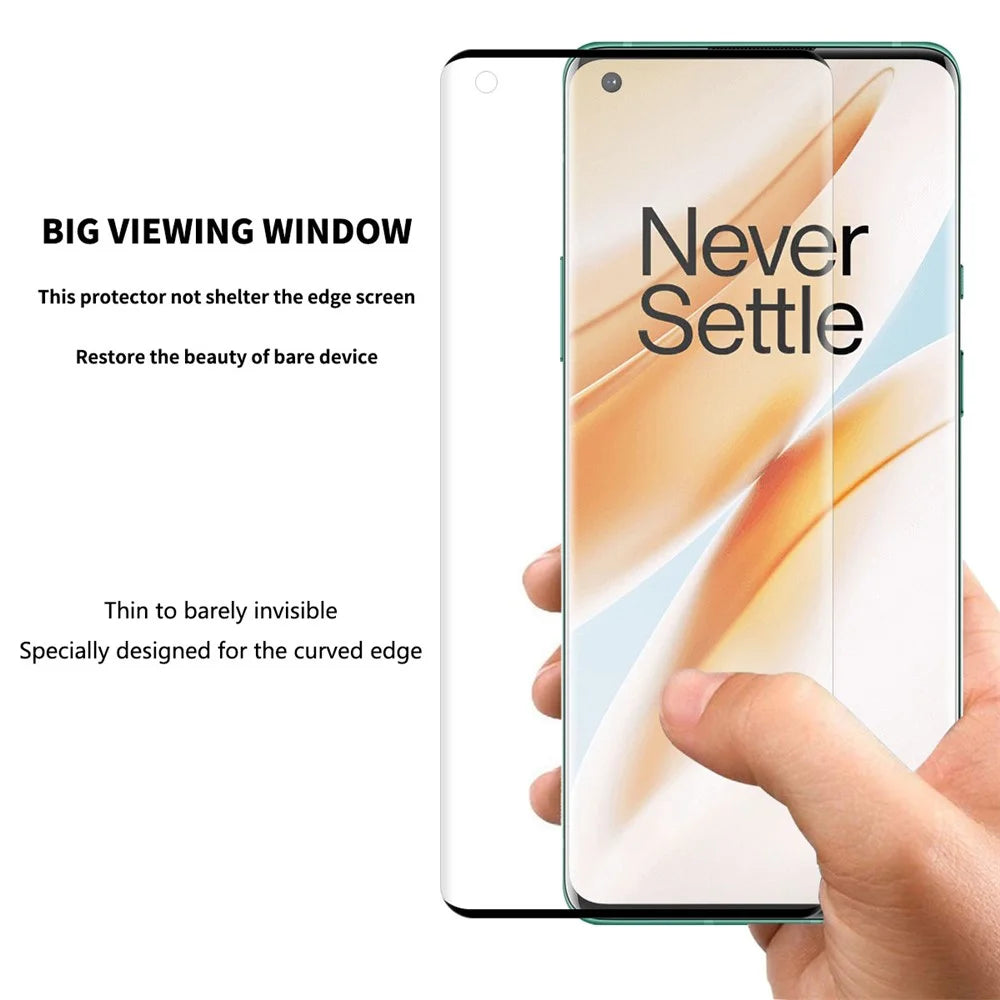 ENKAY HAT PRINCE 0.26mm 9H 3D Full Size Arc Edges Tempered Glass Screen Protector for OnePlus 8 Pro - 3