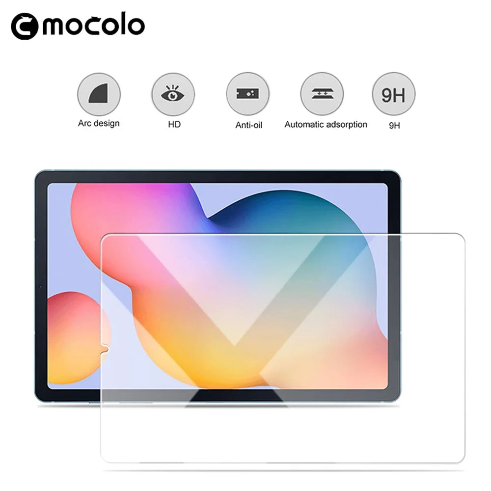 MOCOLO Guard Film for Samsung Galaxy Tab S6 Lite (2020) P610 P615 / (2022) / (2024) , Full Coverage High Clarify Tempered Glass Screen Protector - 6