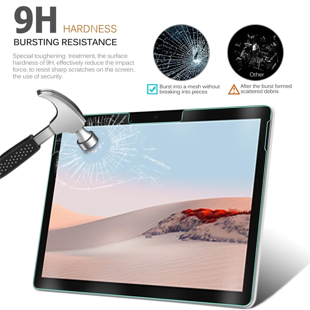 For Microsoft Surface Go 2/3 Tempered Glass Screen Protector Full Cover Anti-Scratch Arc Edge Film - 2
