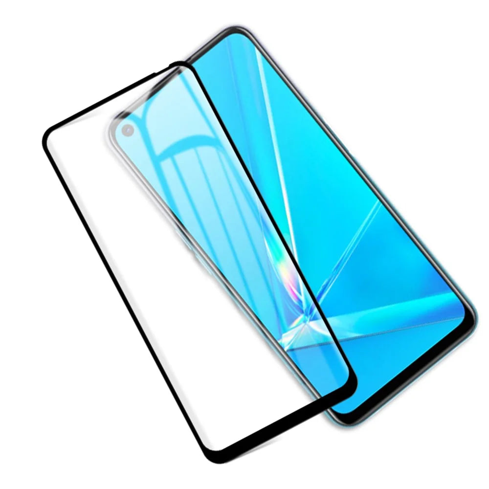 MOCOLO Silk Printing Anti-explosion Tempered Glass Full Size Screen Film [Full Glue] for Oppo A52/A92/A72 (2020) - Black - 7
