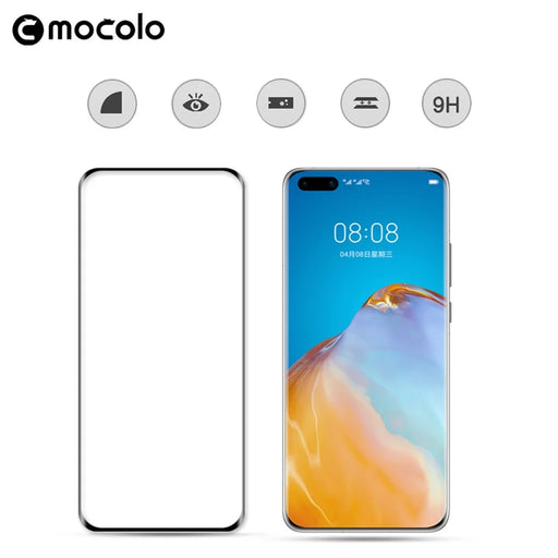 MOCOLO 3D Curved Full Screen Tempered Glass Screen Protector Film (Full Glue) for Huawei P40 Pro - Black - 2