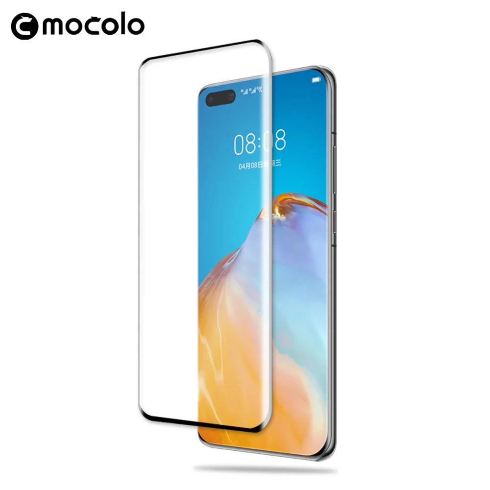MOCOLO 3D Curved Full Screen Tempered Glass Screen Protector Film (Full Glue) for Huawei P40 Pro - Black - 4