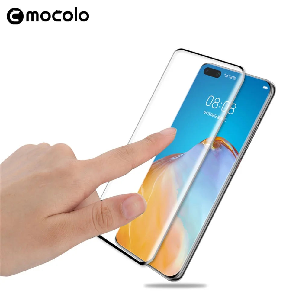 MOCOLO 3D Curved Full Screen Tempered Glass Screen Protector Film (Full Glue) for Huawei P40 Pro - Black - 5