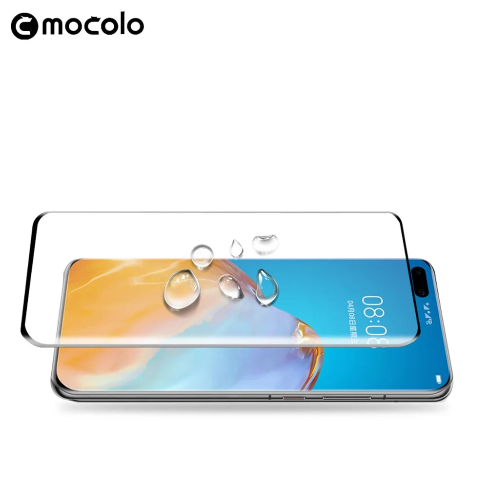 MOCOLO 3D Curved Full Screen Tempered Glass Screen Protector Film (Full Glue) for Huawei P40 Pro - Black - 6