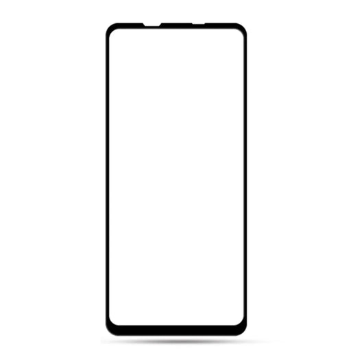 AMORUS Silk Printing Double Defense Tempered Glass Screen Protector for Samsung Galaxy A21s, Full Cover Full Glue Anti-explosion Bubble-Free Film - Black - 2