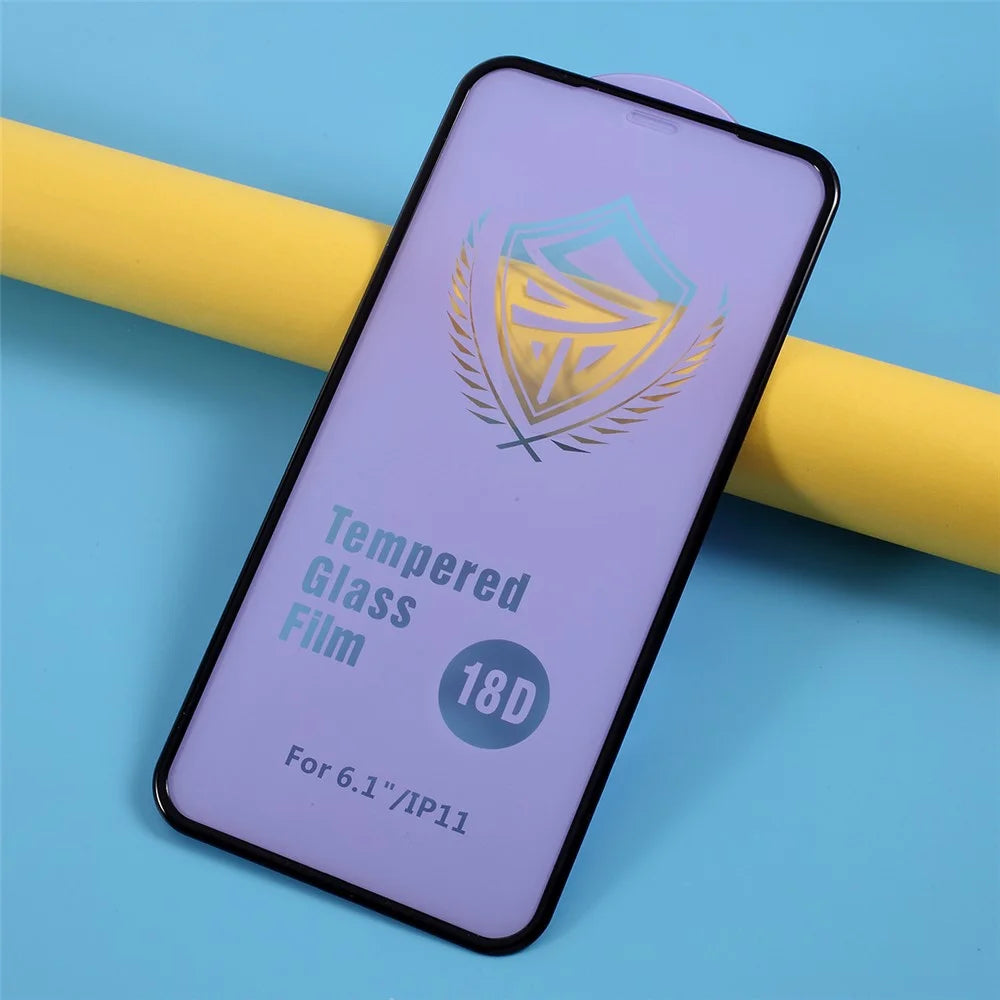 Full Size PC Edge Tempered Glass Screen Protector for iPhone XR/11 6.1 inch - 3
