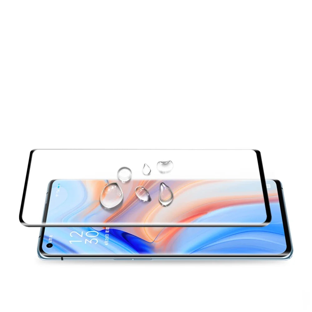 MOCOLO 3D Curved Screen Protector for OnePlus 8/Oppo Reno 3 Pro 5G/Reno4 Pro 5G/Reno 5 Pro 5G, Full Coverage Full Glue HD Tempered Glass Film - 5