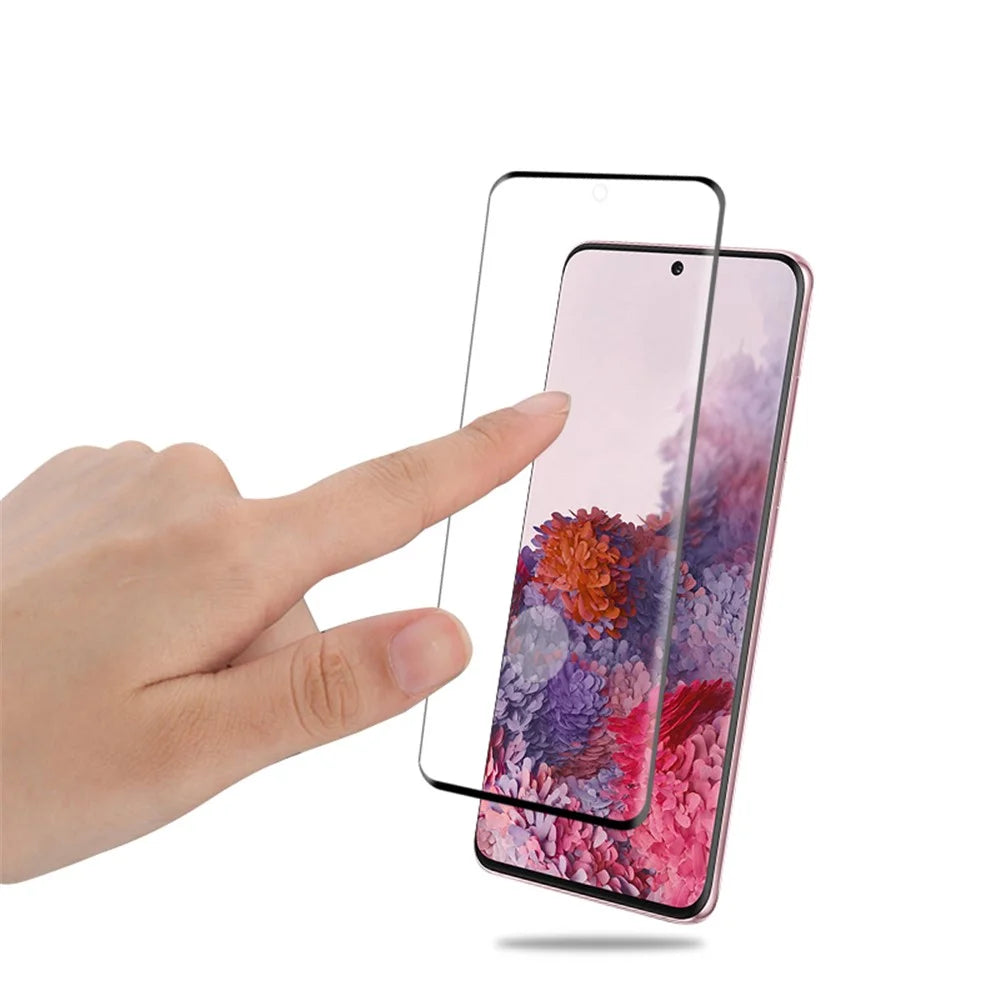 AMORUS for Samsung Galaxy S20 4G / S20 5G Full Coverage 3D Curved Full Glue Tempered Glass Screen Guard Film [Support Ultrasonic Fingerprint Unlock] - 3