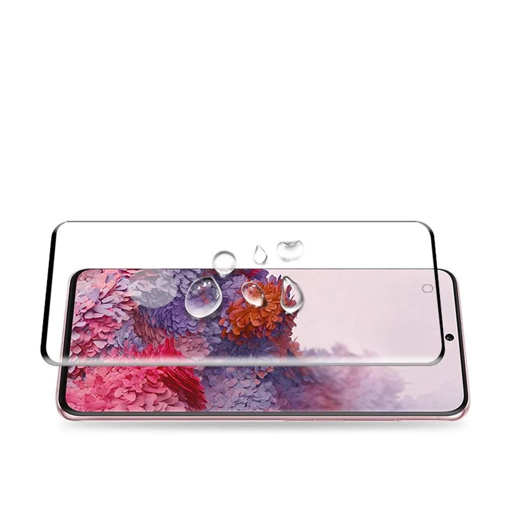 AMORUS for Samsung Galaxy S20 4G / S20 5G Full Coverage 3D Curved Full Glue Tempered Glass Screen Guard Film [Support Ultrasonic Fingerprint Unlock] - 4