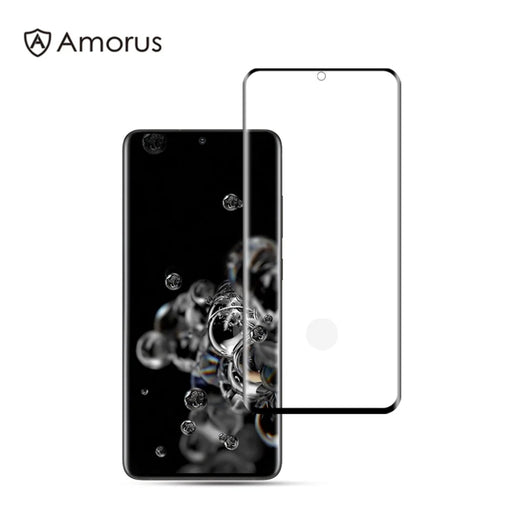 AMORUS for Samsung Galaxy S20 Ultra Full Coverage 3D Curved Full Glue Tempered Glass Screen Film [Support Ultrasonic Fingerprint Unlock] - 1