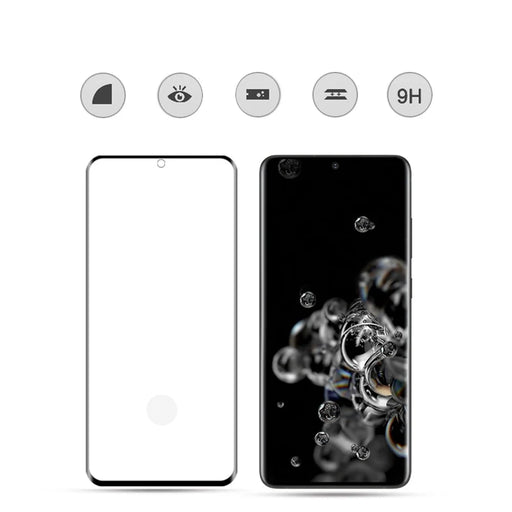 MOCOLO for Samsung Galaxy S20 Ultra 3D Curved Full Screen Full Glue Tempered Glass Screen Protective Film [Support Ultrasonic Fingerprint Unlock] - 2