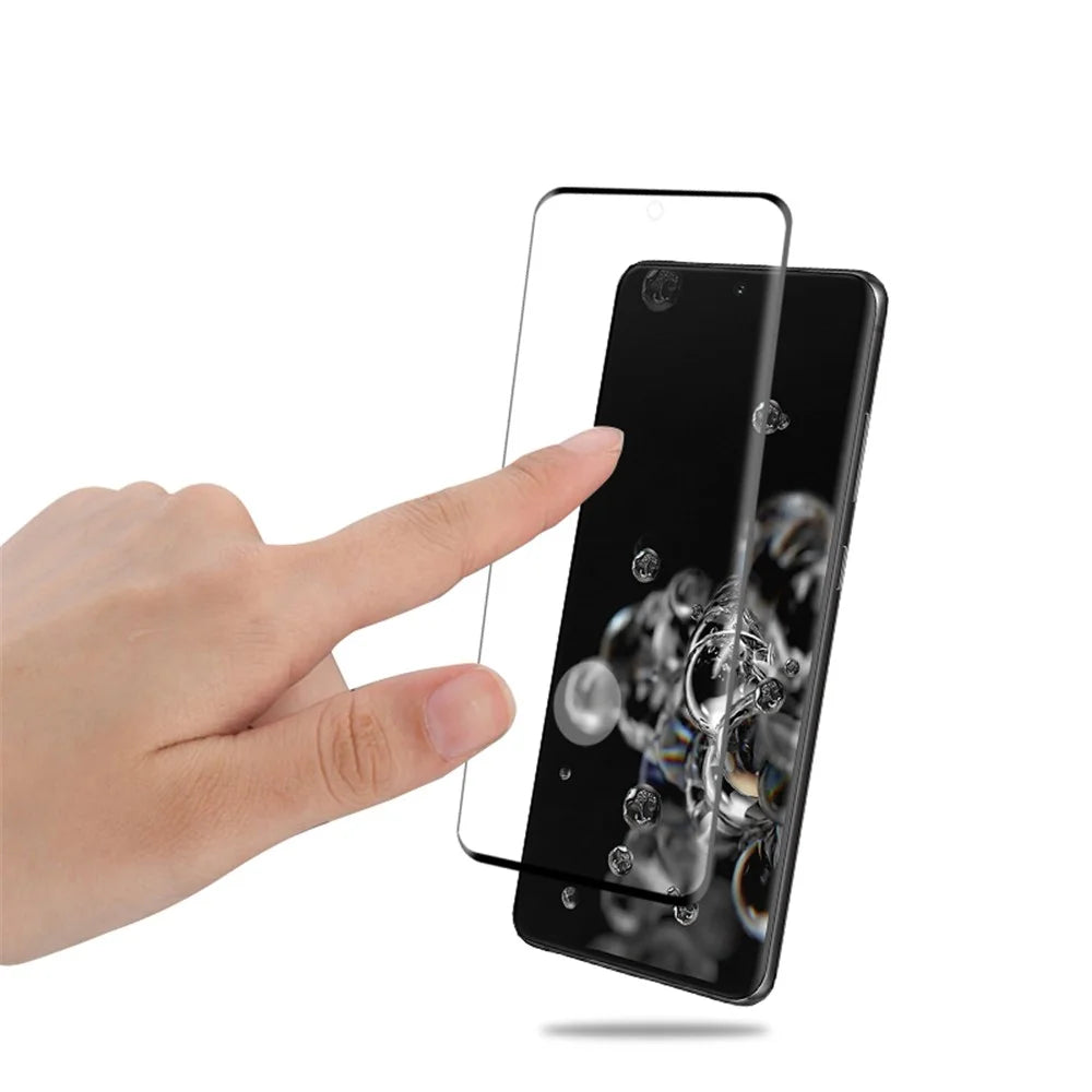 MOCOLO for Samsung Galaxy S20 Ultra 3D Curved Full Screen Full Glue Tempered Glass Screen Protective Film [Support Ultrasonic Fingerprint Unlock] - 5