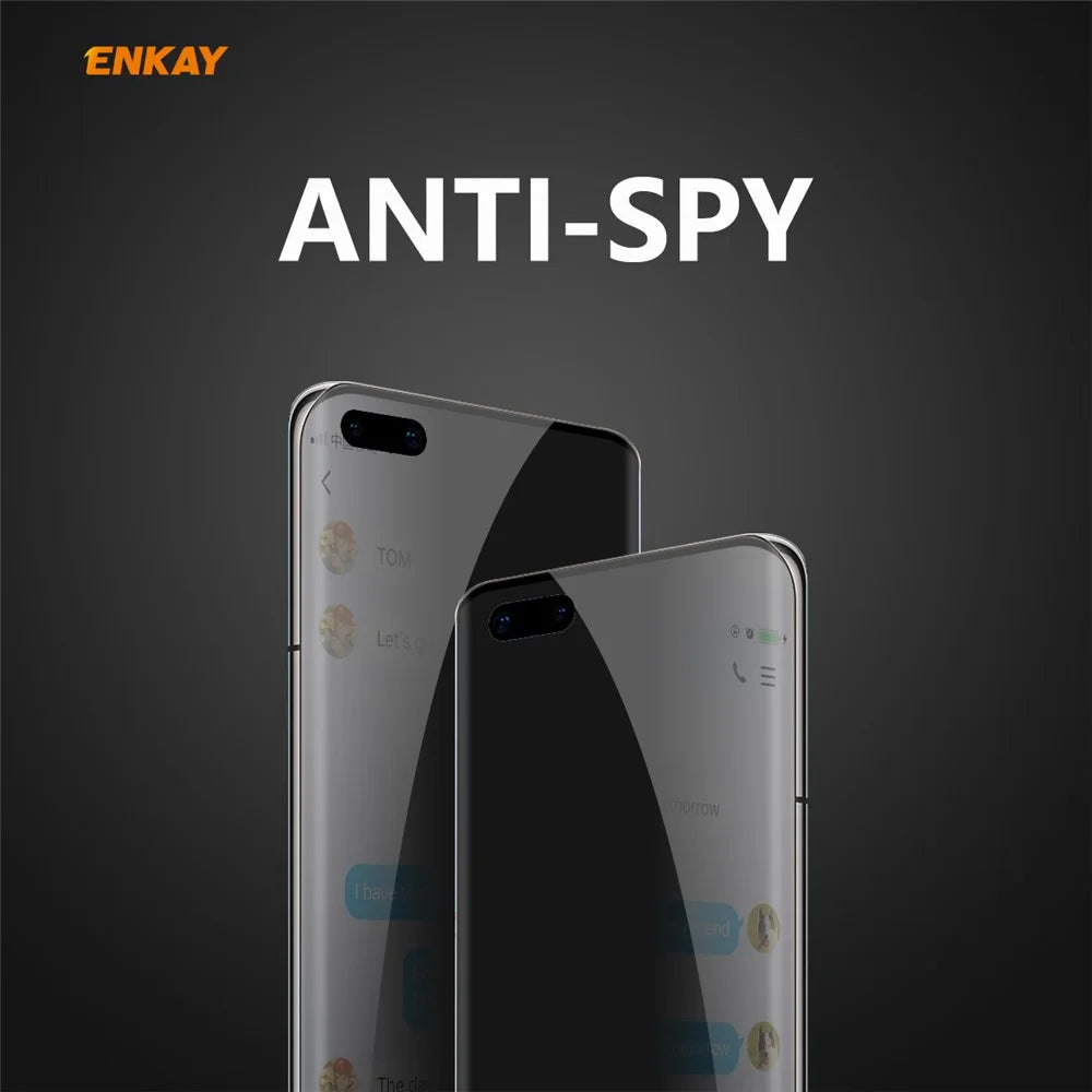 HAT PRINCE 0.26mm 9H [3D Hot-bending Curved Edge] Full Size Anti-Spy Tempered Glass Screen Protector for Huawei P40 Pro - 2