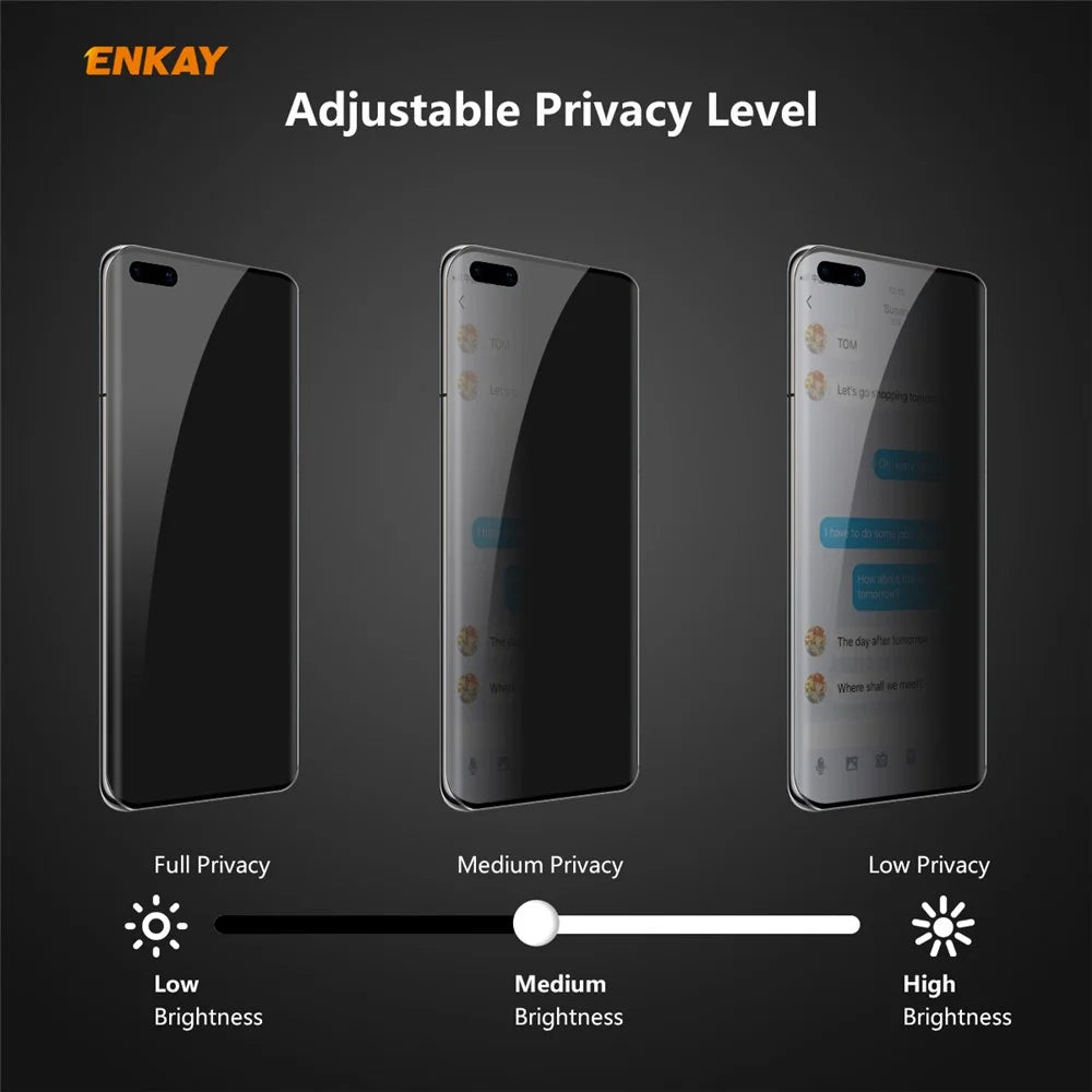 HAT PRINCE 0.26mm 9H [3D Hot-bending Curved Edge] Full Size Anti-Spy Tempered Glass Screen Protector for Huawei P40 Pro - 6