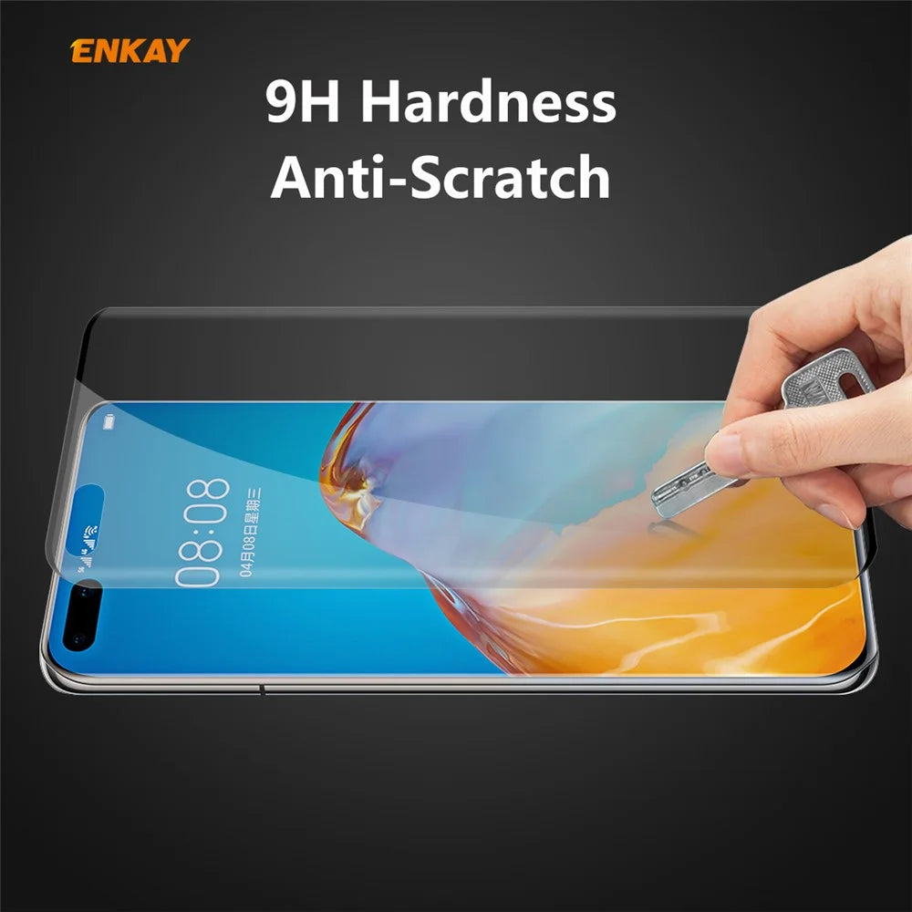 HAT PRINCE 0.26mm 9H [3D Hot-bending Curved Edge] Full Size Anti-Spy Tempered Glass Screen Protector for Huawei P40 Pro - 7