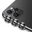 ENKAY 3Pcs/Set Metal Frame + Tempered Glass Phone Camera Lens Protector for Apple iPhone 11 Pro / 11 Pro Max - Black - 1