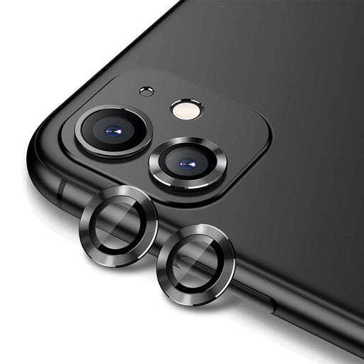 ENKAY 2Pcs/Set Phone Camera Lens Ring Protector for Apple iPhone 11 6.1 inch - Black - 1