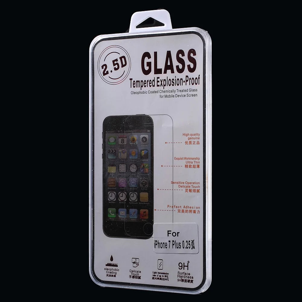 0.25mm Tempered Glass Screen Protector Guard Film for iPhone 8 Plus/7 Plus Arc Edge - 6