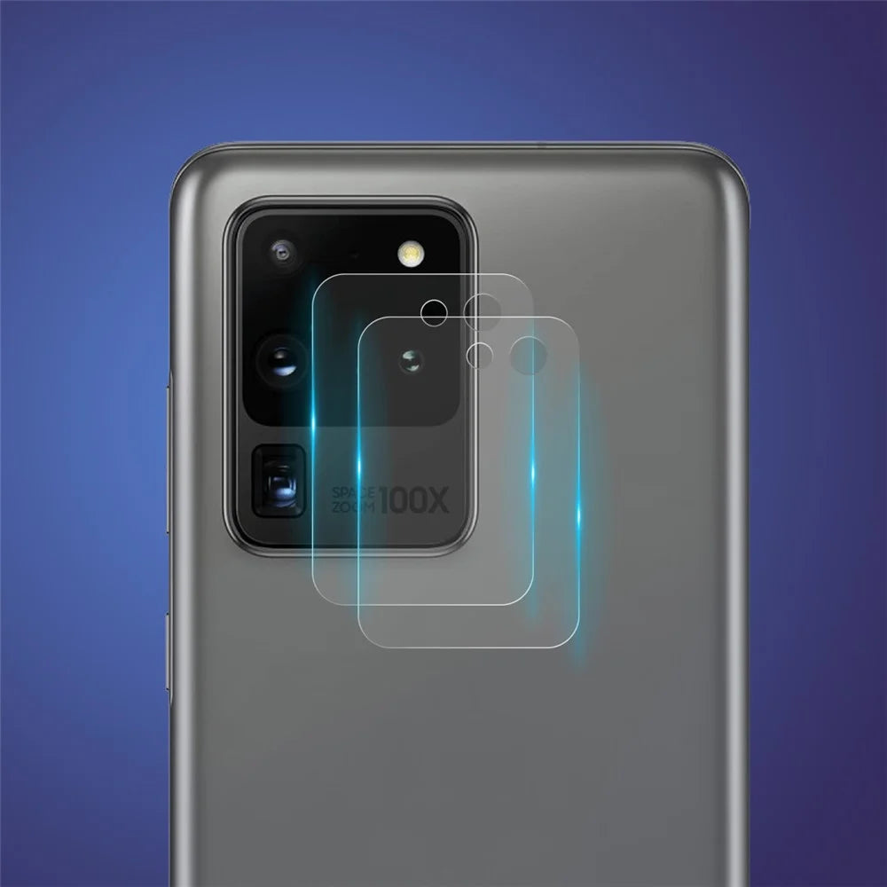2Pcs ENKAY HAT PRINCE [0.2mm 9H 2.15D Arc Edges] Tempered Glass Back Camera Lens Guard Films for Samsung Galaxy S20 Ultra - 1